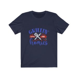 Grillin-with-the-Homies-Unisex-Tshirt-Dark-Blueberry