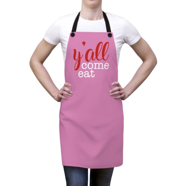 Y'all-Come-Eat-pink-cooking-apron