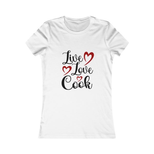 Live-Love-Cook-Womens-T-Shirt-Vanilla
