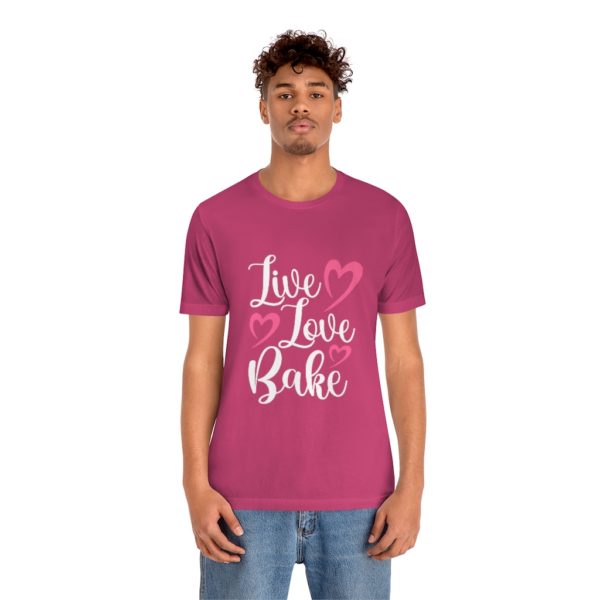 Live-Love-Bake-Unisex-T-shirt-Berry
