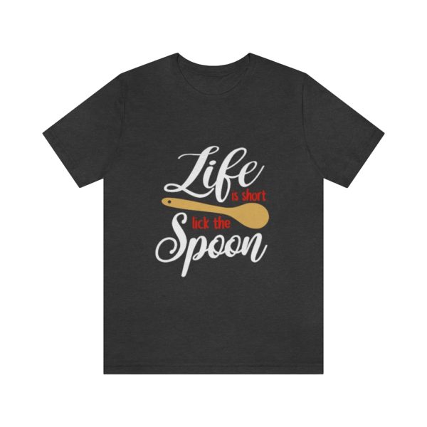 Life-is-Short-Lick-the-Spoon-Unisex-Tshirt-Charcoal