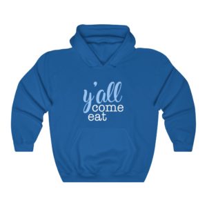 Y'all-Come-Eat-Blue-White-Unisex-Hoodie-Blueberry